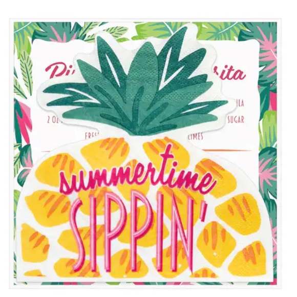 Assortment of tropical themed cocktail party napkins. - Picture 7 of 15